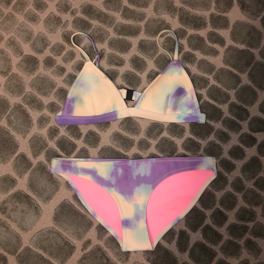 Purple tie-dye Triangl swimsuit set